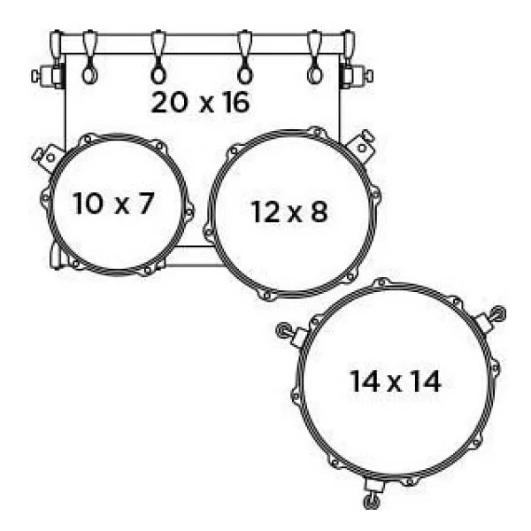Mapex Yeni Saturn Akustik Davul (20-10-12-14Ft) SR504XRJ - Görsel 2