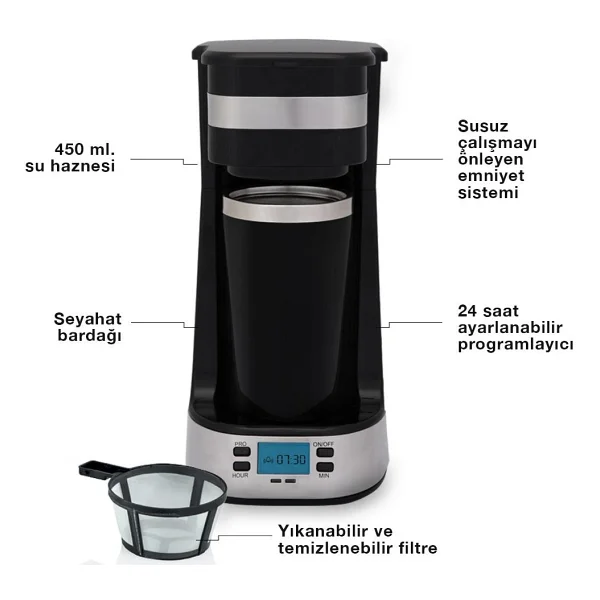 Goldmaster My Coffee Touch MC-107 Filtre Kahve Makinesi - Görsel 4