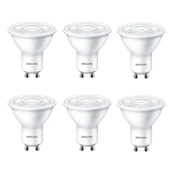 Philips Essential LED 4.7W-50W Beyaz Işık 6500K GU10 220V LED Spot Ampul 6 Adet - 40 - 50 W - Görsel 4