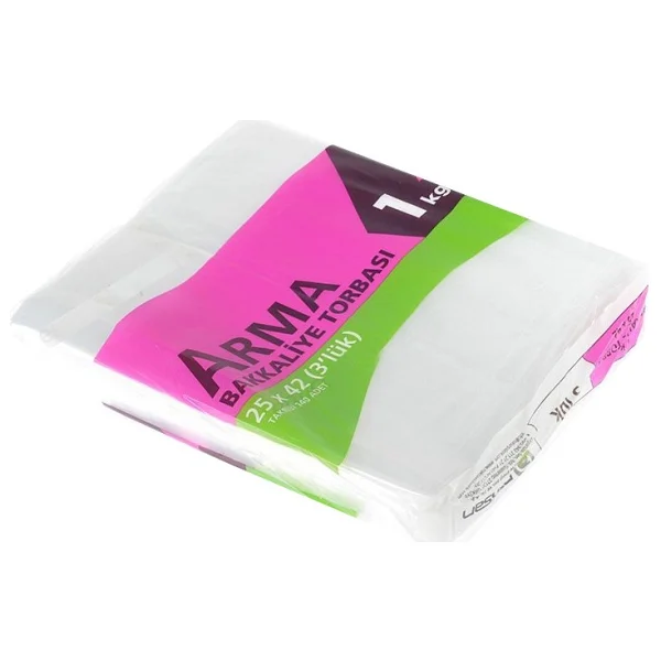 ARMA ŞEFFAF Bakkaliye torbası (poşeti) 3'lük 25 x 42 - Görsel 3