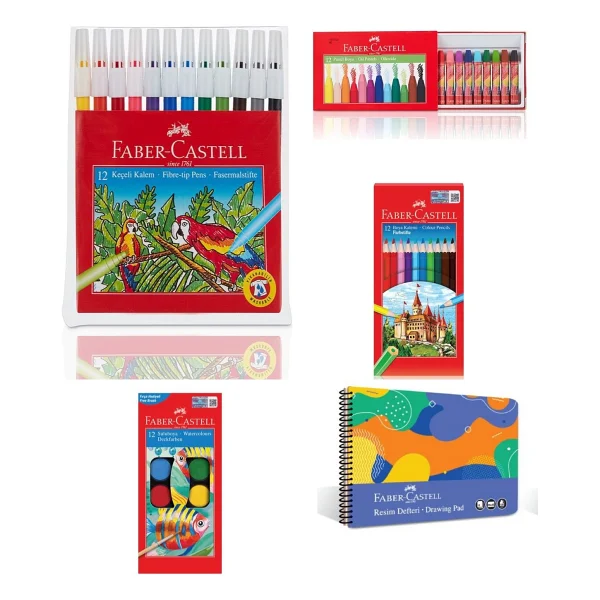 Faber Castell 4'lü Boya Seti - Görsel 6