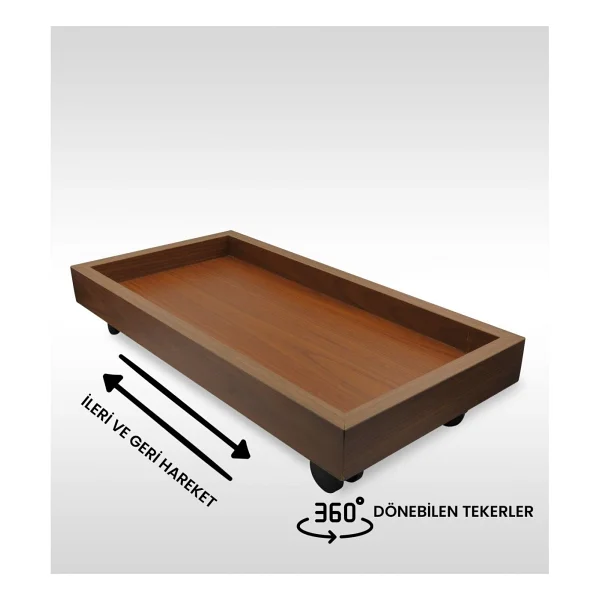 BK Gift Ahşap Hareketli Bilgisayar Kasa Taşıyıcı Stand - Görsel 3