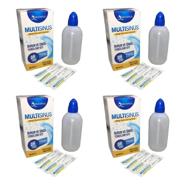 Multiplus Multi Sinüs Rinse Burun ve Sinüs Temizleme Kiti -4'lü Set - Beyaz - Standart - Görsel 4