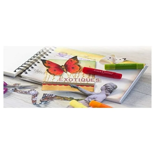 Faber-Castell Gelato Sarı Tonlar 4'lü Mum Boya - Görsel 2