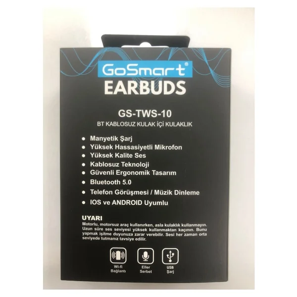 Go Smart GS-TWS-10 TWS Kulak İçi Bluetooth Kulaklık - Görsel 2