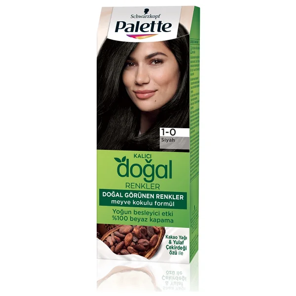 Palette Kalıcı Doğal Renkler 1.0 Siyah Saç Boyası - Görsel 8