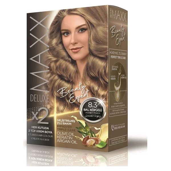 Maxx Deluxe Beauty Expert X2 İkili Saç Boyası 8.3 Bal Köpüğü - Görsel 2