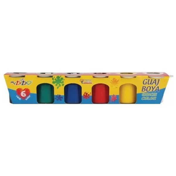 Südor MyDido Guaj Boyası 6'lı Set 6 Renk x 22 ml Renkli Sanat Malzemeleri - Görsel 4