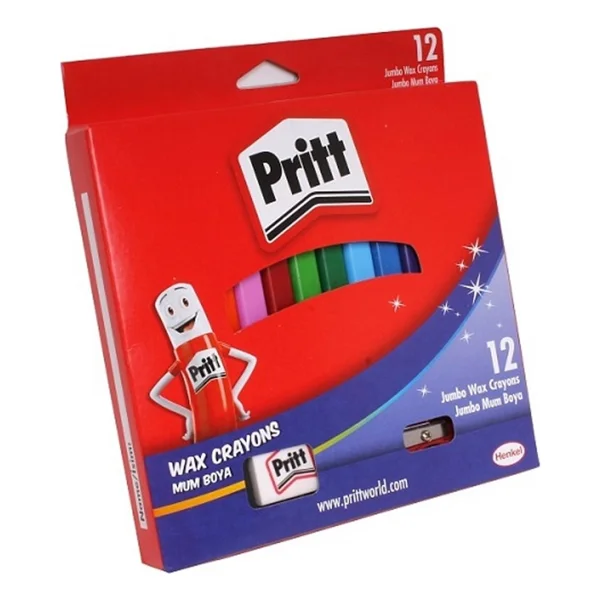 Pritt Jumbo Üçgen Silinebilir 12 Renk Mum Boya - Görsel 6
