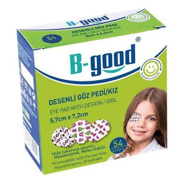 B-Good Kız Çocuk Desenli Göz Kapama Bandı 54 Adet 5,7cm x 7,2cm Hipoalerjenik ve Nefes Alabilir - Görsel 3