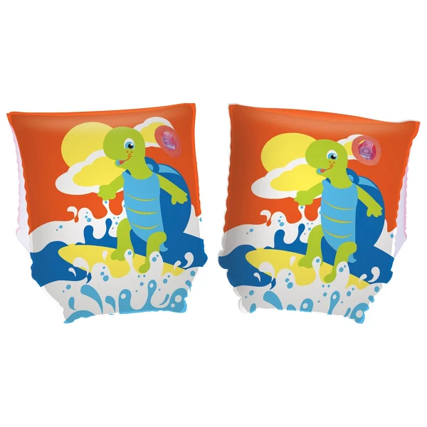 Bestway 32043 23x15 cm Kaplumbağa Desenli Kırmızı Çocuk Deniz Kolluğu - Görsel 3