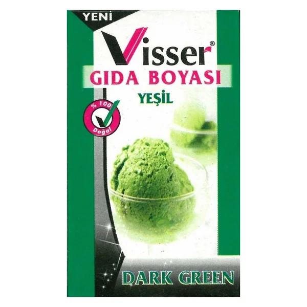 Visser Yeşil 9 gr Toz Gıda Boyası - Görsel 2