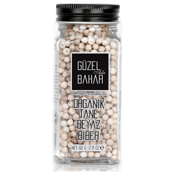 Güzel Ada Gıda Organik Tane Beyaz Biber 60 gr - Görsel 2