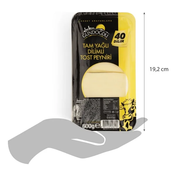 Gündoğdu Dilimli Tost Peyniri 600 gr 3'lü - 1,8 kg - Görsel 3