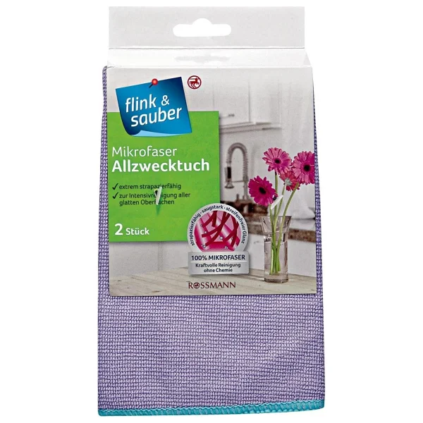 Flink & Sauber Mikrofiber Temizlik Bezi Genel Kullanım, 32X37 cm - Görsel 2