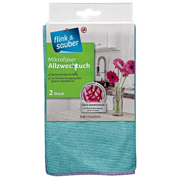 Flink & Sauber Mikrofiber Temizlik Bezi Genel Kullanım, 32X37 cm - Görsel 3