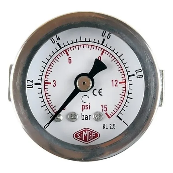 SİMGA Çap Ø40 mm Pano Tip Kuru Manometre 0-10 bar - Görsel 5