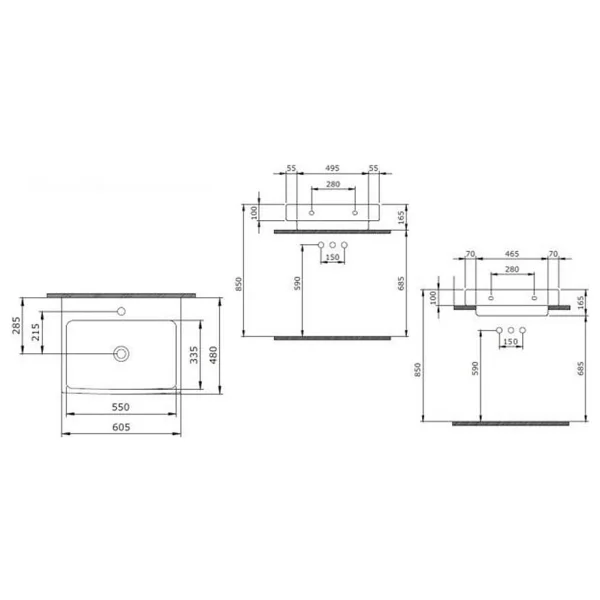 Bocchi Scala 1077-033-0126 60 cm Mat Mint Yeşil Tezgah Üstü Lavabo - Görsel 3