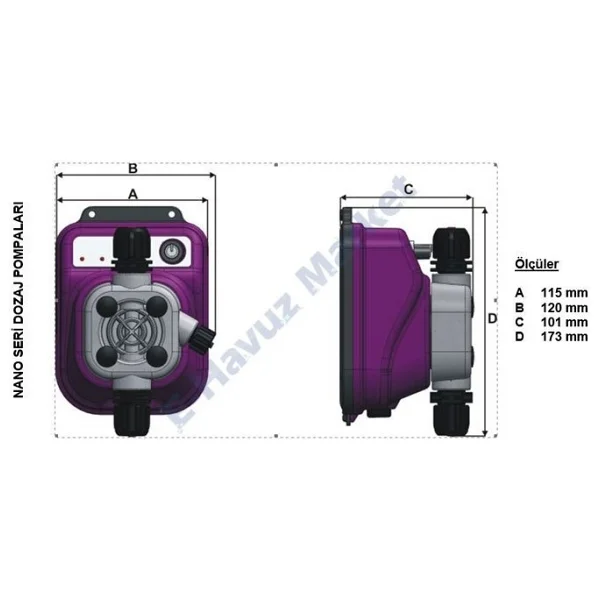 ANTECH Nano Seri Analog Dozaj Pompası 5l / 5b V220fat - Görsel 4