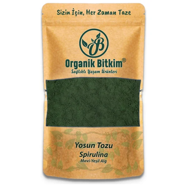 Organik Bitkim Yosun Tozu - Spirulina (Mavi-Yeşil Alg) 500 gr - Görsel 6