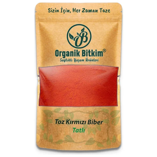 Organik Bitkim 150 gr Tatlı Toz Kırmızı Biber - Görsel 4