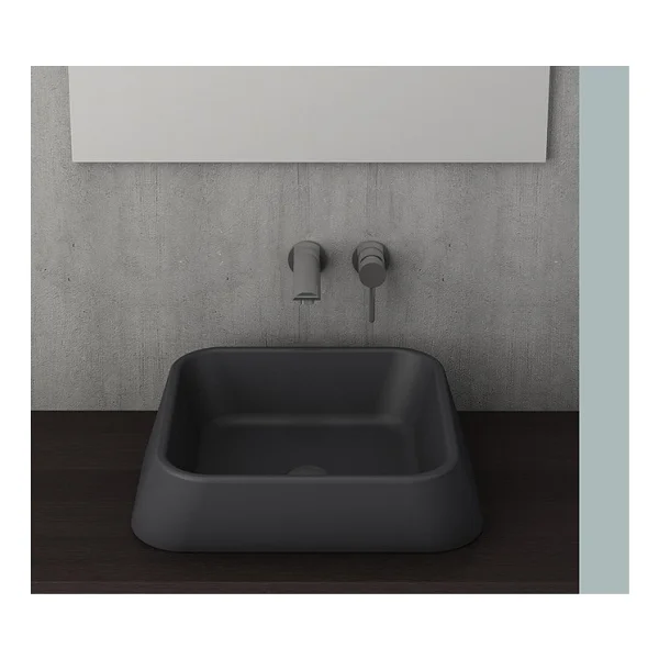 Bocchi Firenze 1005-020-0125 Mat Antrasit Çanak Lavabo - Görsel 2