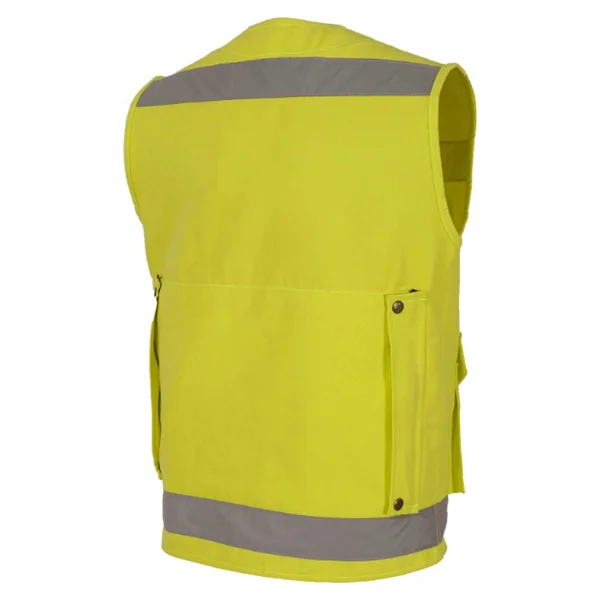 Ssm Sesam Grup Neon Harman Kumaş Sarı Haritacı Yelek - 2XL - Görsel 3