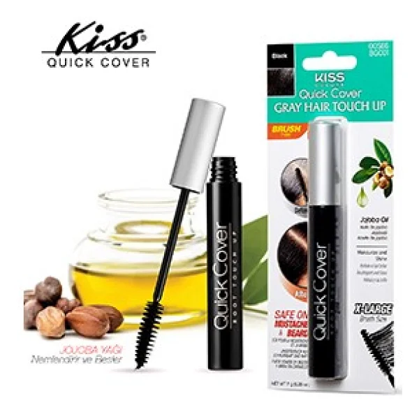 KISS Quick Cover Beyaz Saç Kapatıcı Maskara Siyah - Görsel 2