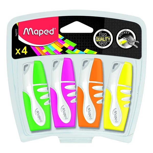 Maped 742777 Mini Fosforlu Kalem 4 Lü Set - Görsel 2