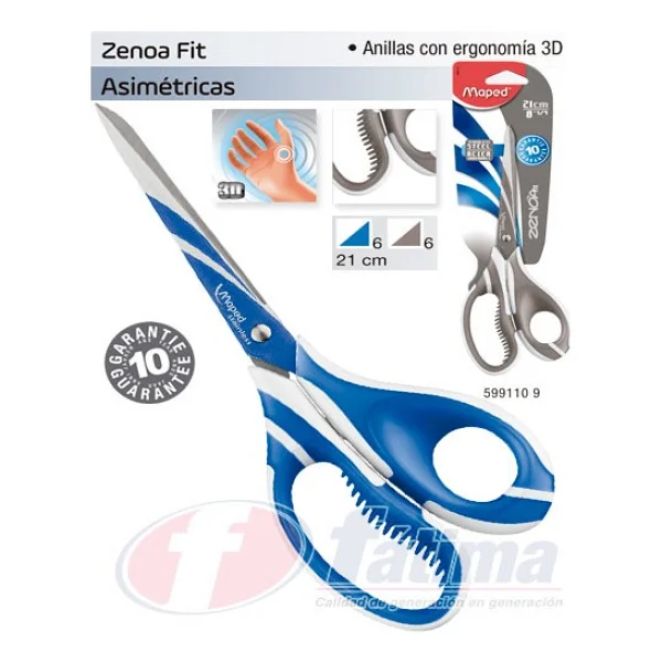 Maped Zenoa 21 cm Asimetrik Makas - Görsel 3