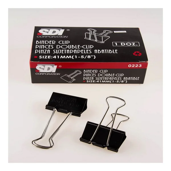 Esmo Sdi 0223 Double Metal Klips 41 Mm 12 Li (1 Paket 12 Adet) - Görsel 2