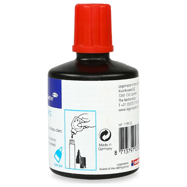 Legamaster 100 ml Kırmızı Tahta Kalem Mürekkebi - Görsel 2