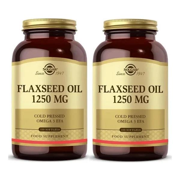 Solgar Flaxseed Oil 1250 mg 100 Kapsül 2'li - Görsel 4