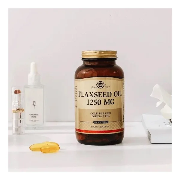 Solgar Flaxseed Oil 1250 mg 100 Kapsül 2'li - Görsel 2