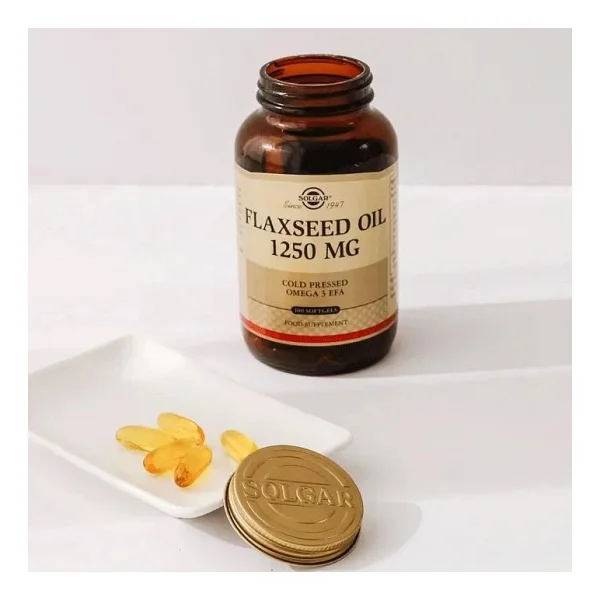 Solgar Flaxseed Oil 1250 mg 100 Kapsül 2'li - Görsel 3