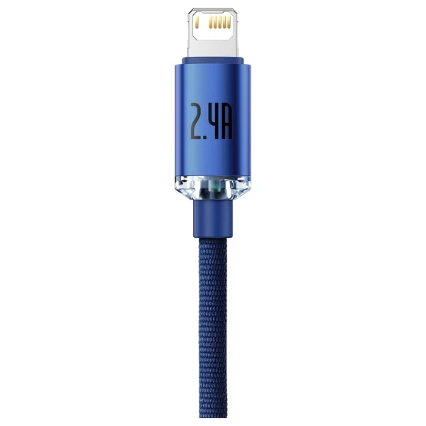 Baseus Crystal Shine 1.2 m Mor USB to Lightning Hızlı Şarj Kablosu - Görsel 3