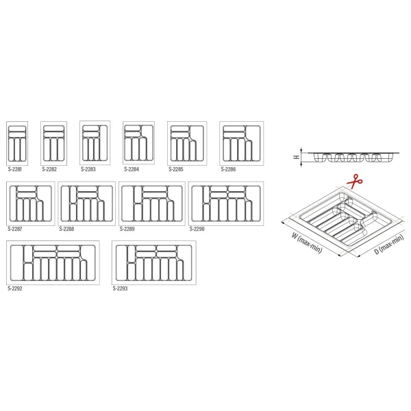 STARAX 2288 64x49 Gri Plastik 10 Gözlü Kaşıklık Kepçelik S-2288-g - Görsel 2
