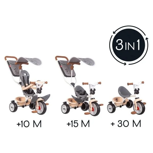 Smoby 741402 Mickey Baby Balade Plus 3'ü 1 Arada Bebek Bisikleti - Görsel 7