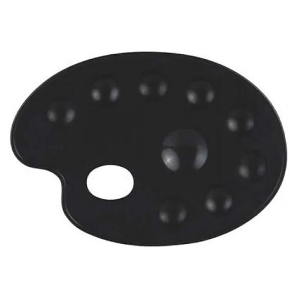 Rich Plastik Oval Boya Paleti Siyah 9 Godeli Siyah - Görsel 4