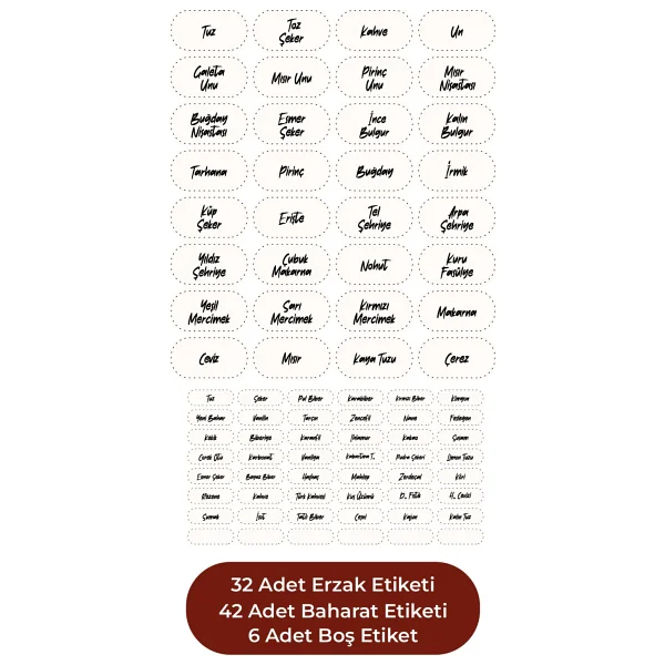 Vienev Foly Etiketli Kare Erzak Saklama Kabı 24'lü Set 8x(0,55 LİTRE, 1,2 LİTRE, 1,75 LİTRE) Beyaz - Görsel 3