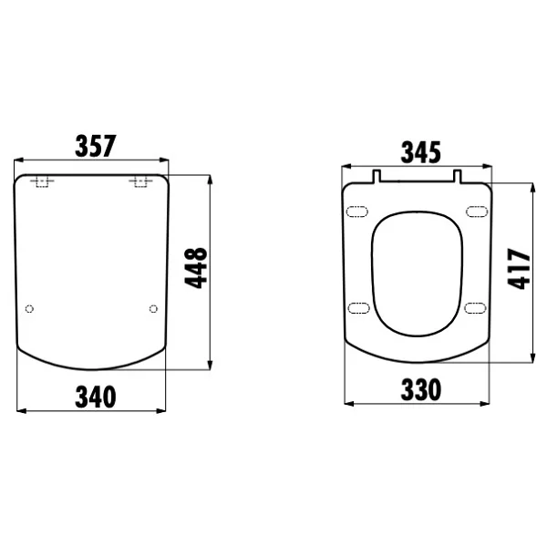Creavit Sorti KC2102.01 Duroplast Metal Menteşeli Beyaz Klozet Kapağı - Görsel 2