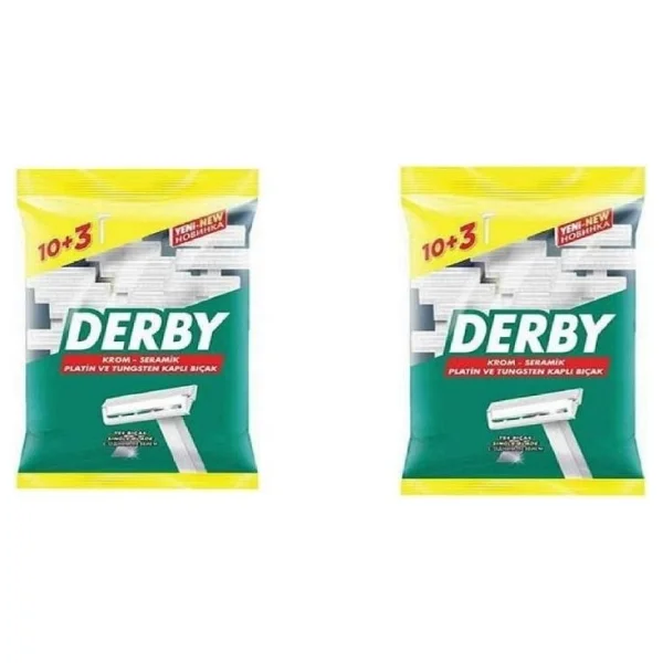 Derby Tek Bıçaklı Kullan At 13'lü 2 Adet Tıraş Bıçağı - Görsel 3