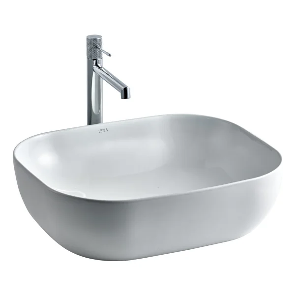 Lena E-4613 Tezgah Üstü Porselen Lavabo - Görsel 3