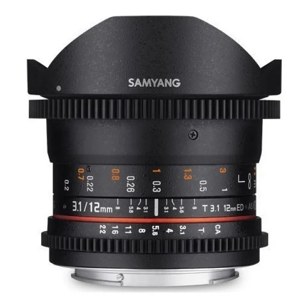 Samyang 12mm T3.1 VDSLR ED AS NCS Fisheye Full Frame Lens - Görsel 3