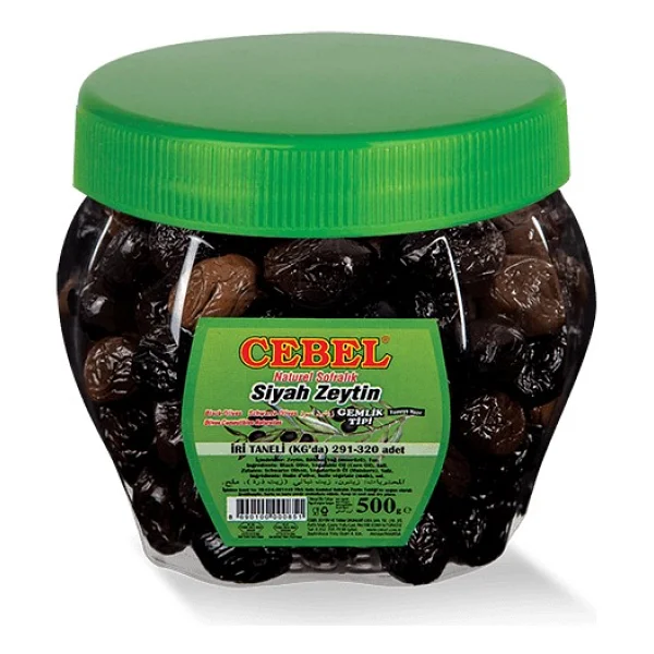 Cebel İri Taneli Siyah Zeytin Pet 500 G - Görsel 2