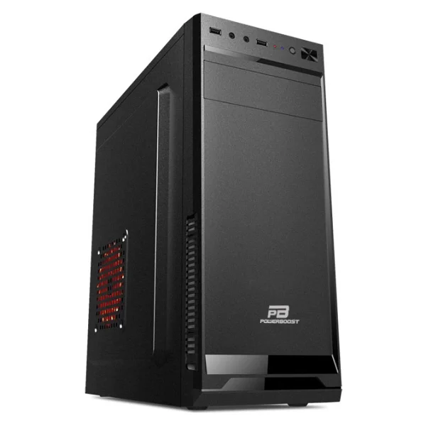 Power Boost VK-A002S 250W 1x8CM Fan Midi Tower Meshed Panel 2xUSB2.0 1xAUDIO Siyah Kasa - Görsel 6