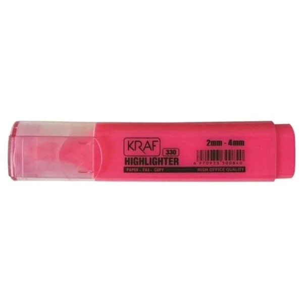 Kraf 330 Pembe Fosforlu Kalem - Görsel 2