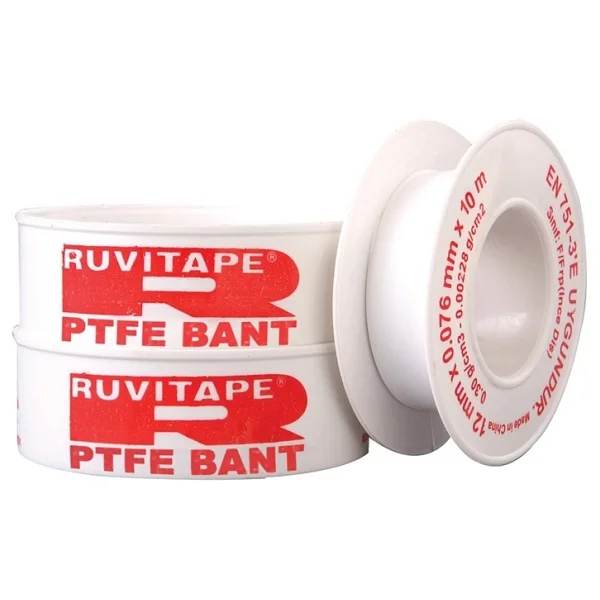 Ruvitape Ptfe Teflon Bant-Ruvıtape (12mmx10mt) 10'Lu - Beyaz - Görsel 2