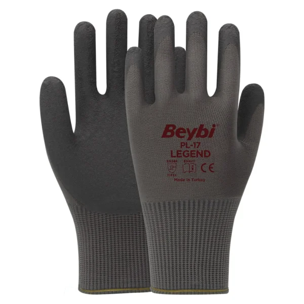 Beybi PL17 Legend Polyester Örme Lateks 10 Numara İş Eldiveni - Görsel 4
