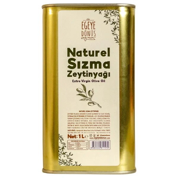 Egeye Dönüş Naturel Sızma Zeytinyağı 1 lt Teneke - Görsel 4